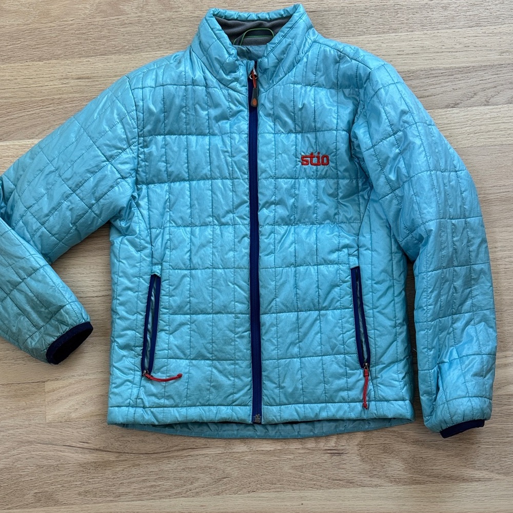 Stio Kids Light Blue Quilted Puffer Jacket